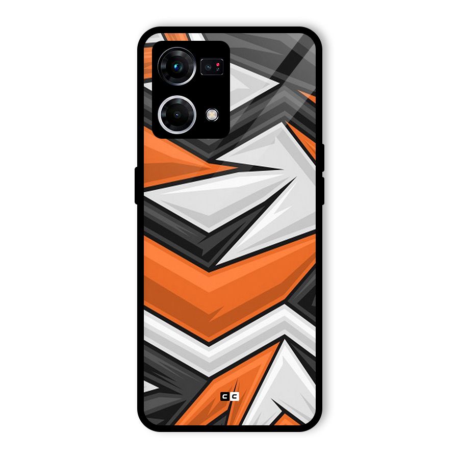 Abstract Comic Glass Back Case for Oppo F21s Pro 4G