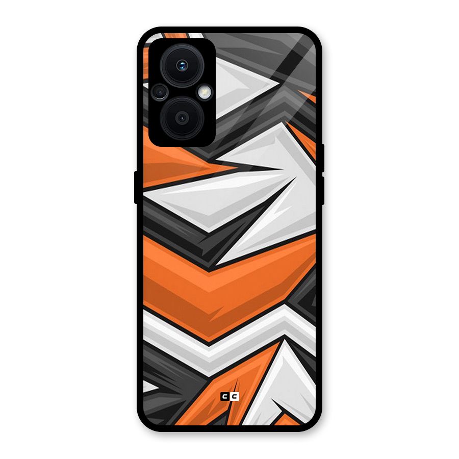 Abstract Comic Glass Back Case for Oppo F21s Pro 5G
