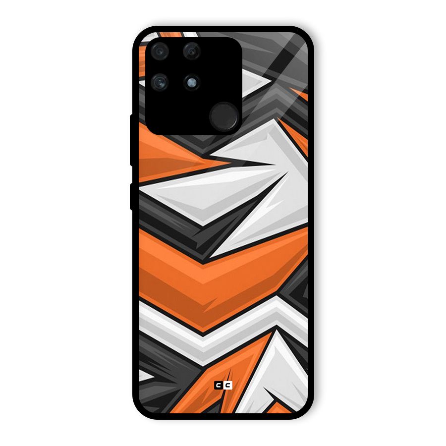 Abstract Comic Glass Back Case for Realme Narzo 50A