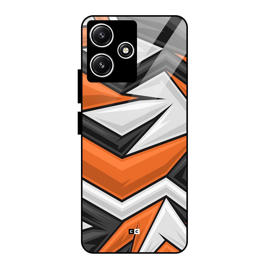 Abstract Comic Glass Back Case for Redmi 12 5G