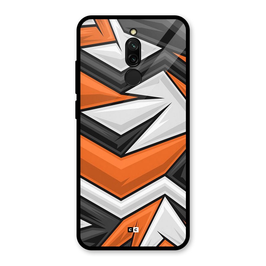 Abstract Comic Glass Back Case for Redmi 8