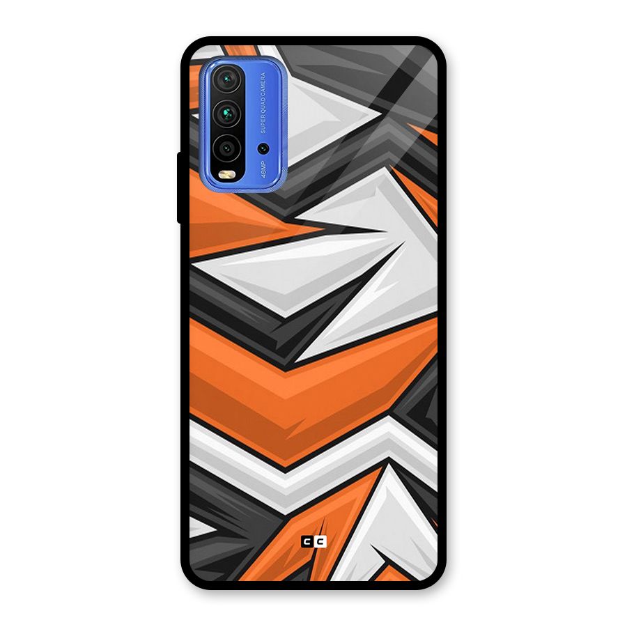 Abstract Comic Glass Back Case for Redmi 9 Power