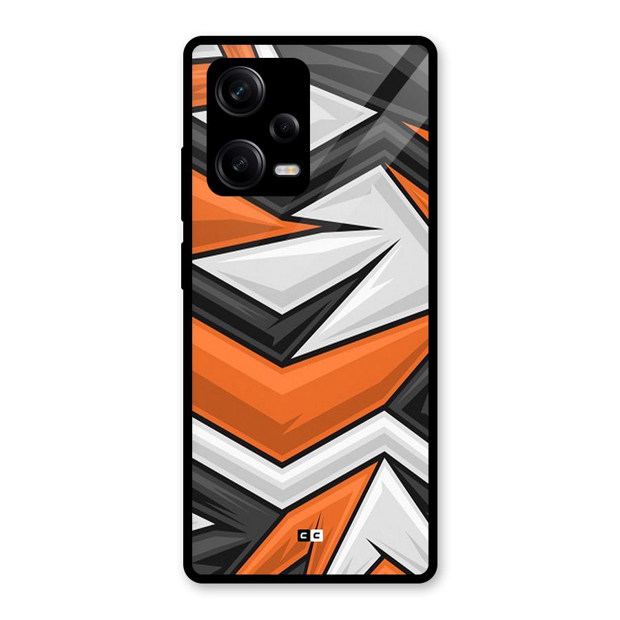 Abstract Comic Glass Back Case for Redmi Note 12 Pro