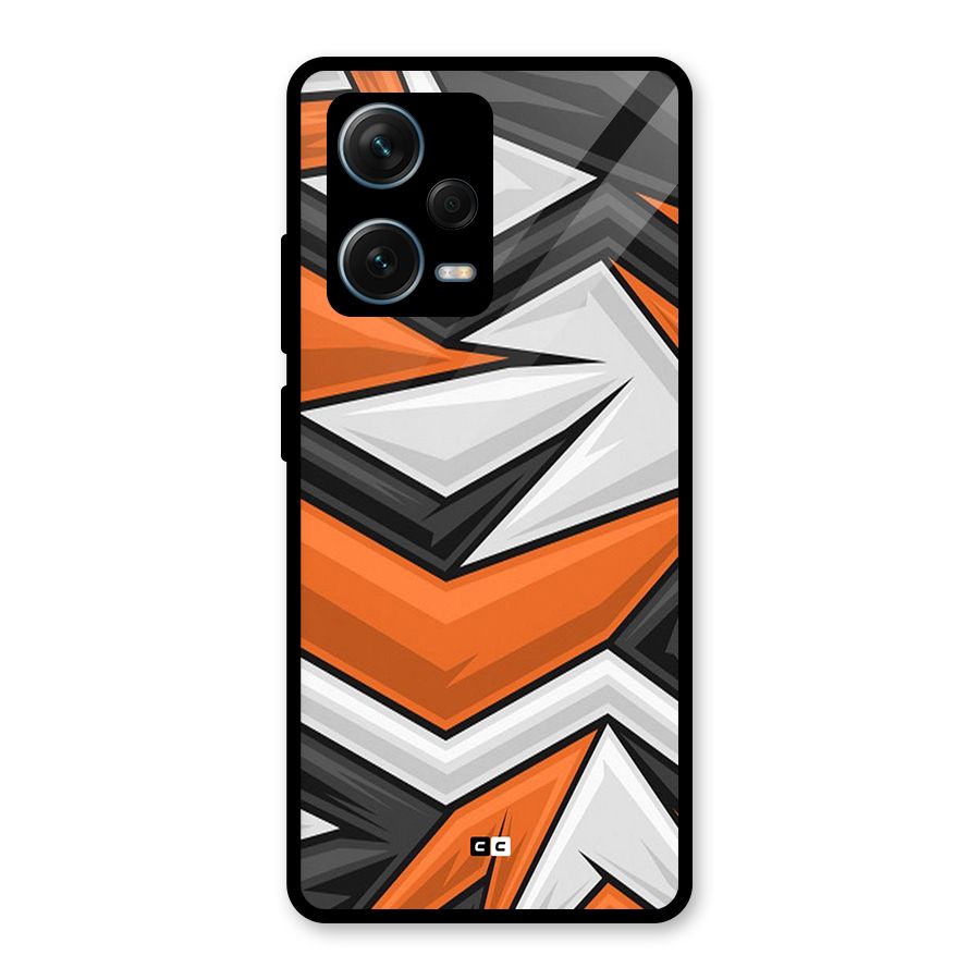 Abstract Comic Glass Back Case for Redmi Note 12 Pro Plus 5G