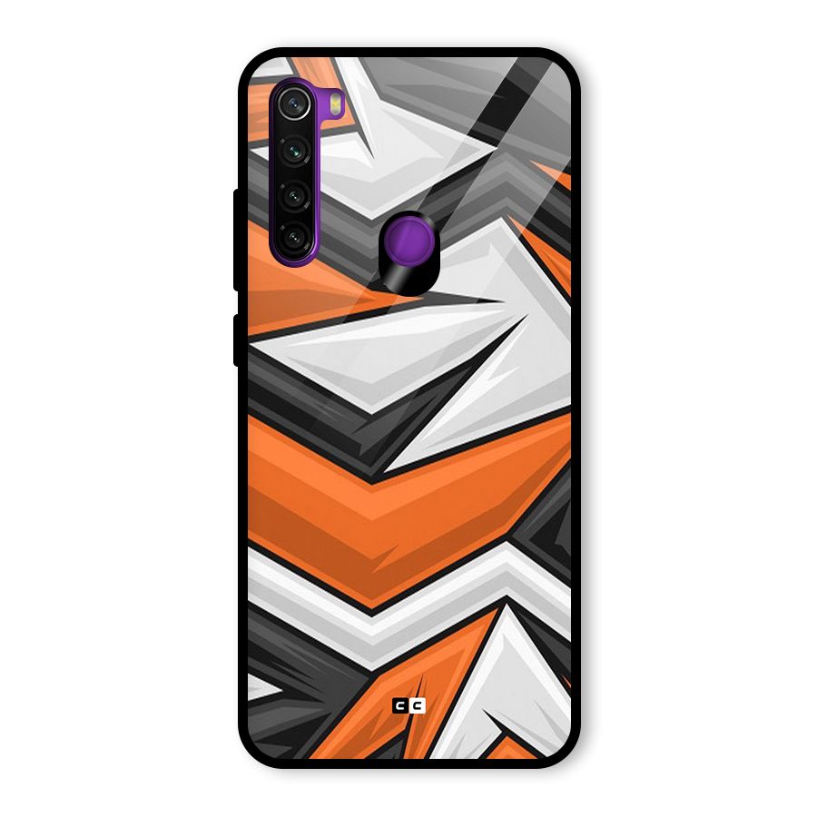 Abstract Comic Glass Back Case for Redmi Note 8