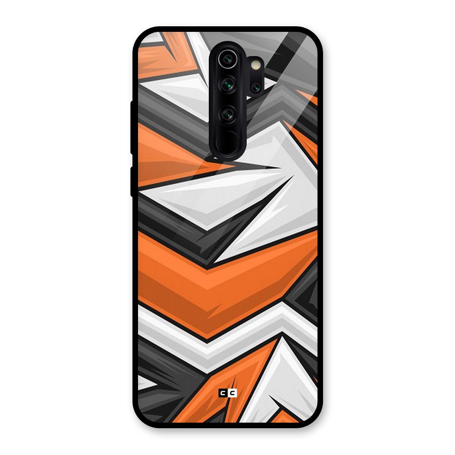 Abstract Comic Glass Back Case for Redmi Note 8 Pro