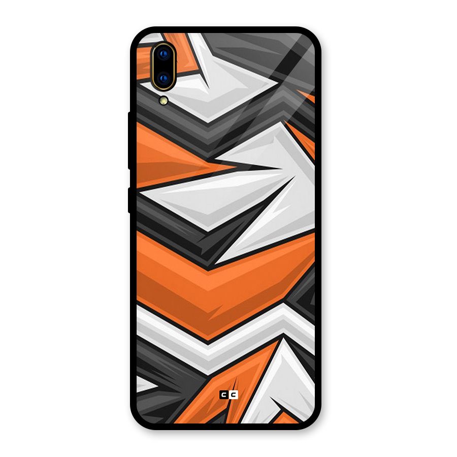 Abstract Comic Glass Back Case for Vivo V11 Pro