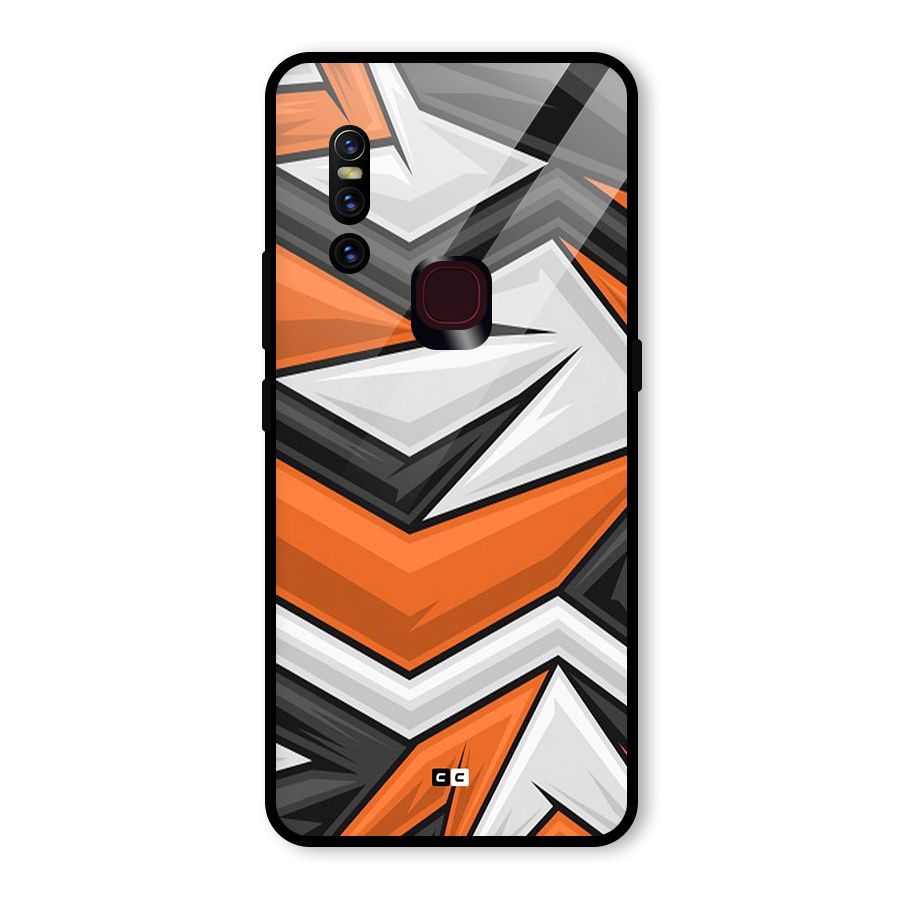 Abstract Comic Glass Back Case for Vivo V15
