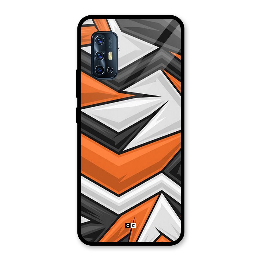 Abstract Comic Glass Back Case for Vivo V17