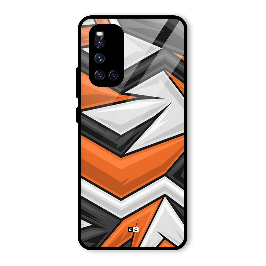 Abstract Comic Glass Back Case for Vivo V19