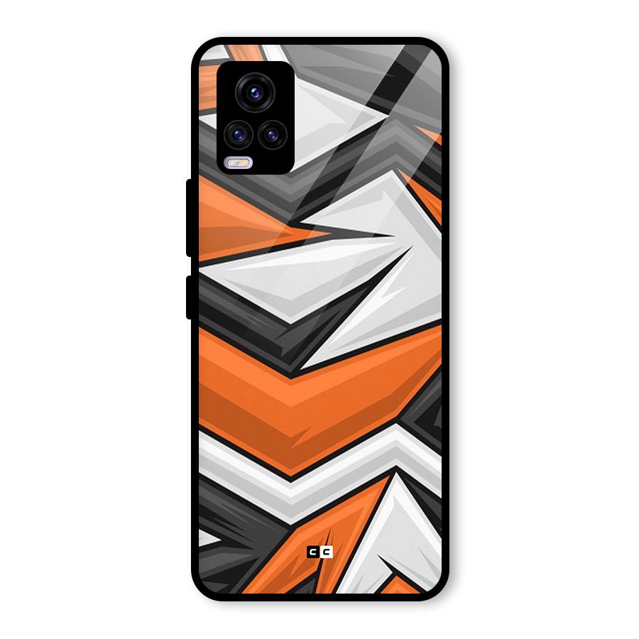 Abstract Comic Glass Back Case for Vivo V20