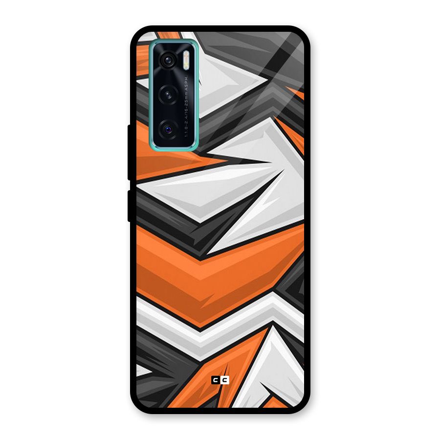 Abstract Comic Glass Back Case for Vivo V20 SE