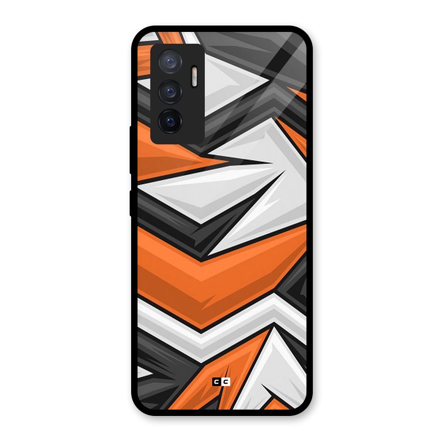 Abstract Comic Glass Back Case for Vivo V23e