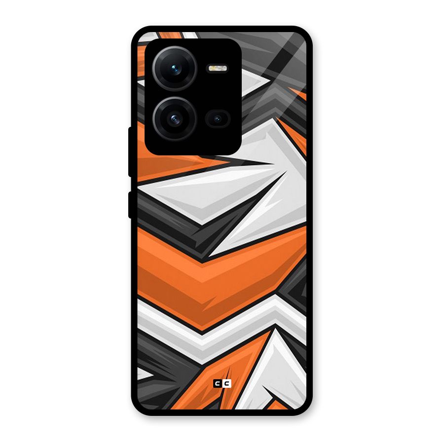 Abstract Comic Glass Back Case for Vivo V25