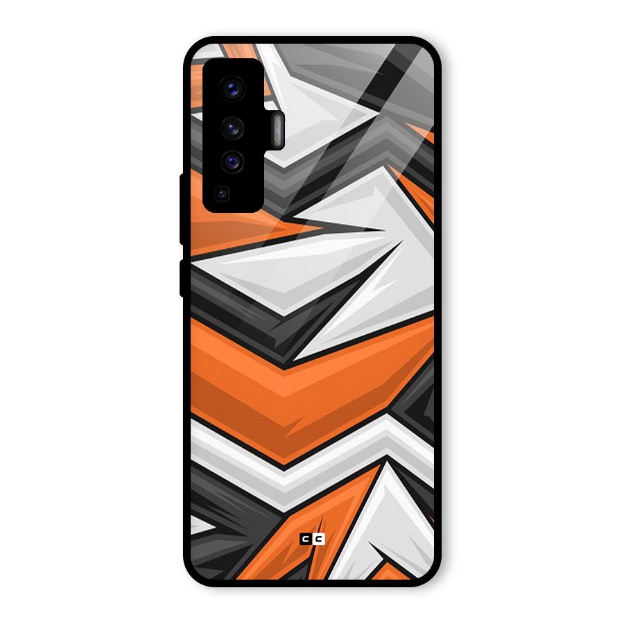 Abstract Comic Glass Back Case for Vivo X50