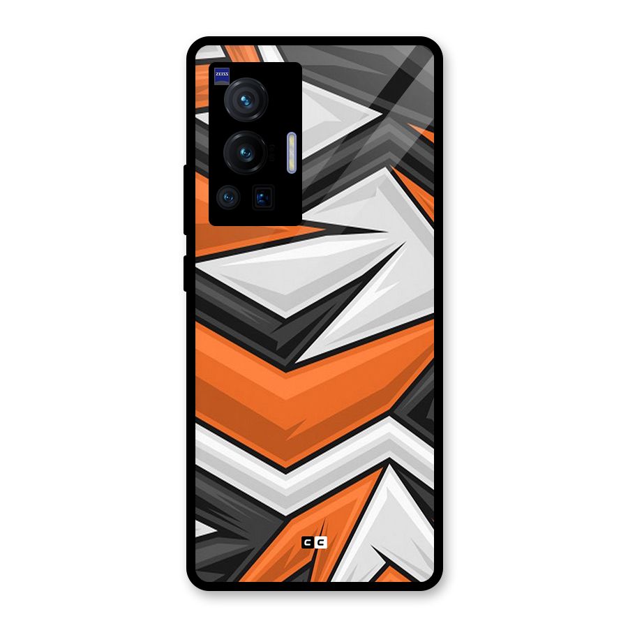 Abstract Comic Glass Back Case for Vivo X70 Pro