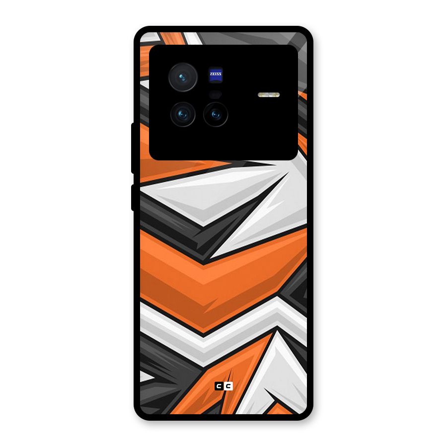 Abstract Comic Glass Back Case for Vivo X80