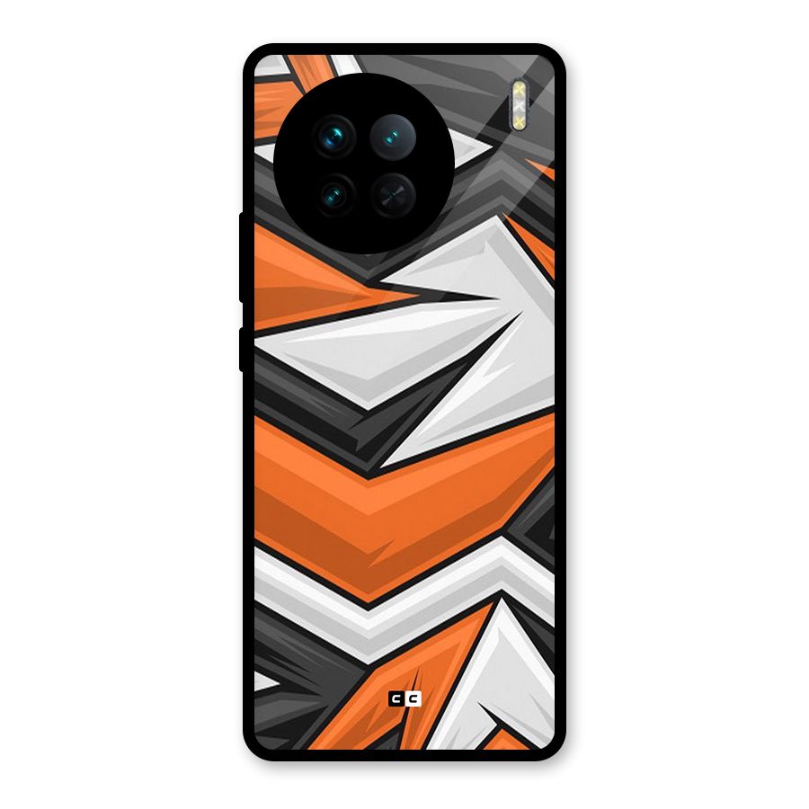 Abstract Comic Glass Back Case for Vivo X90