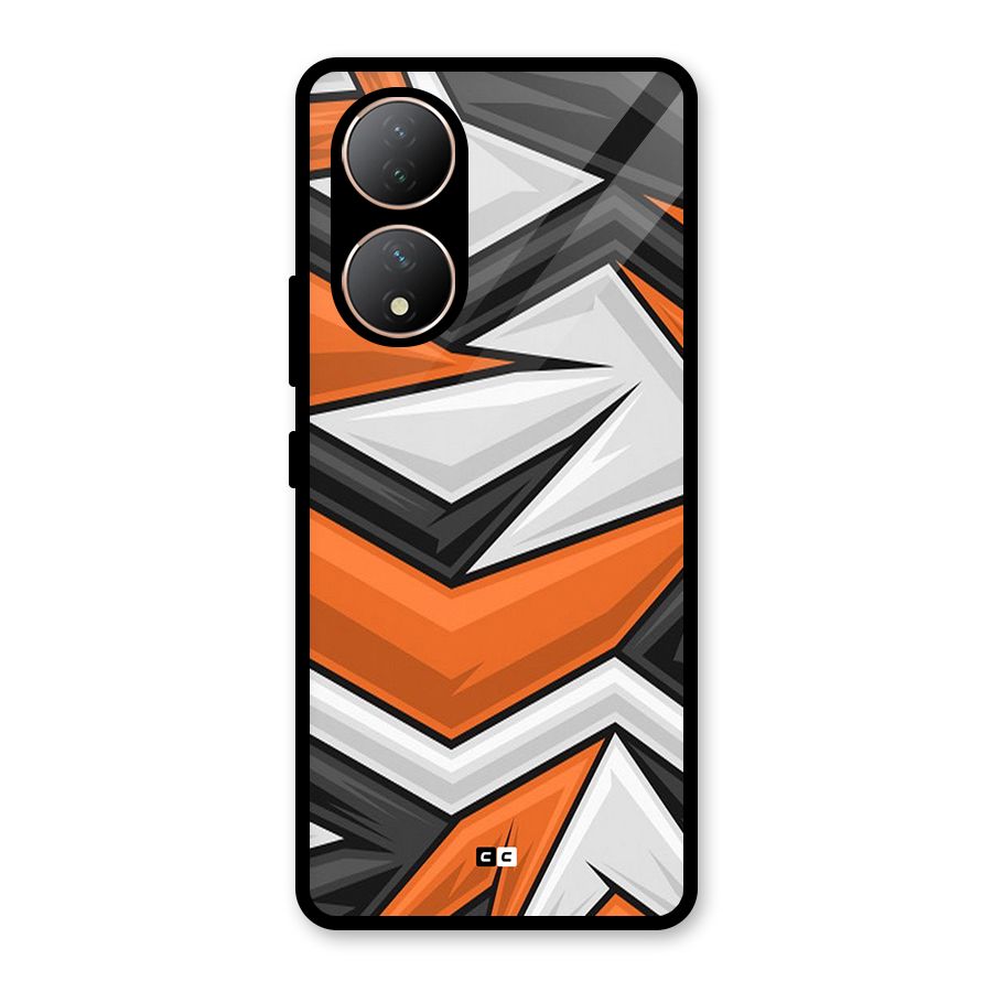 Abstract Comic Glass Back Case for Vivo Y100A