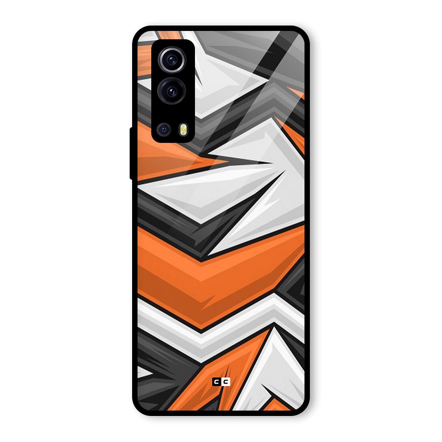 Abstract Comic Glass Back Case for Vivo iQOO Z3