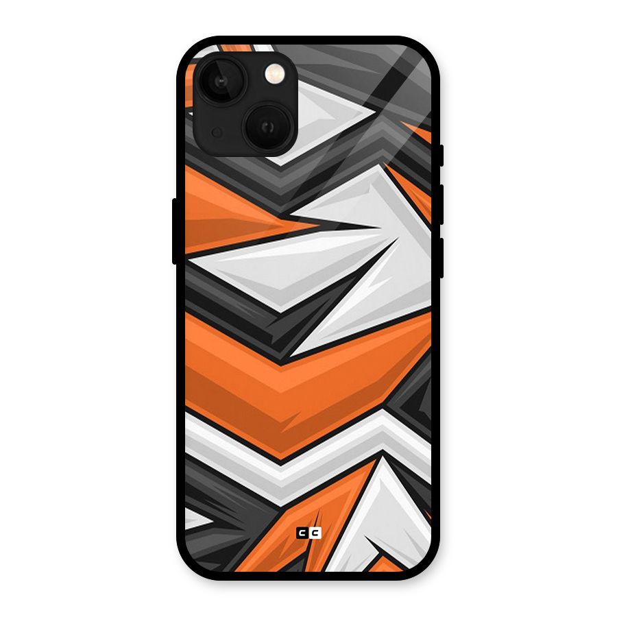 Abstract Comic Glass Back Case for iPhone 13