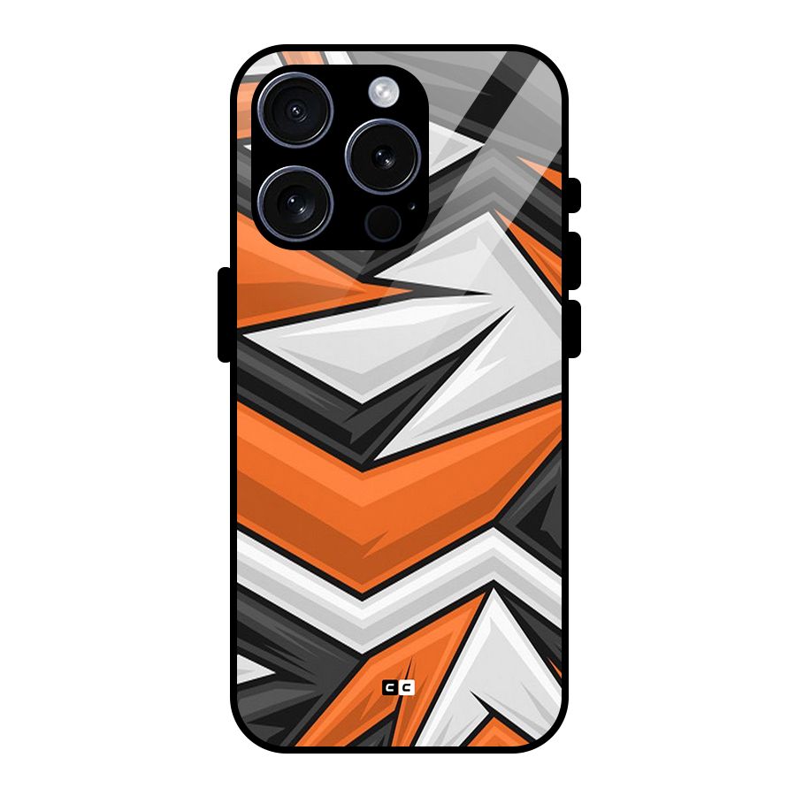 Abstract Comic Glass Back Case for iPhone 15 Pro