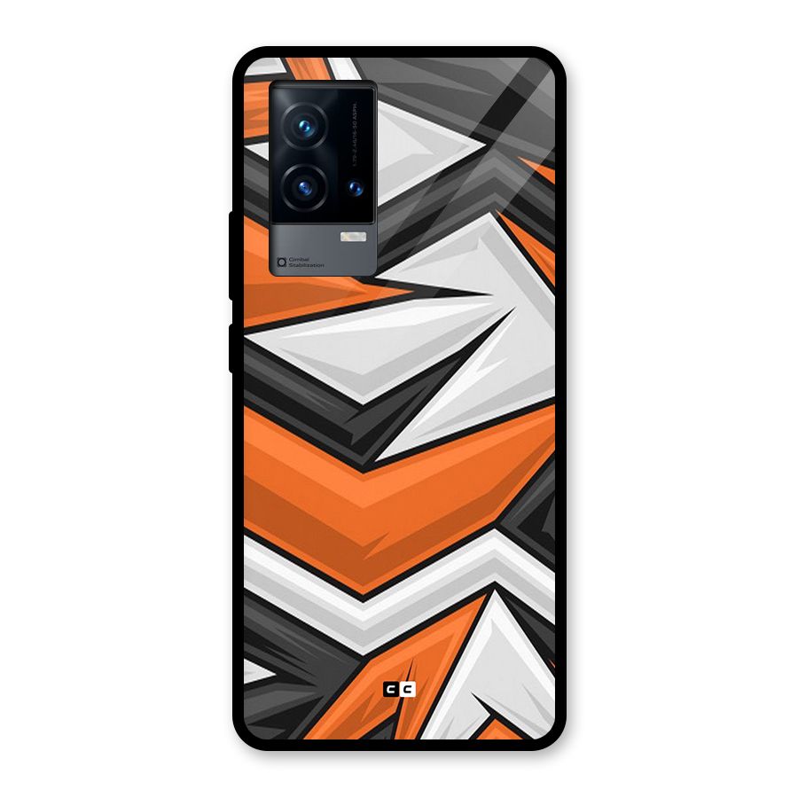 Abstract Comic Glass Back Case for iQOO 9 5G