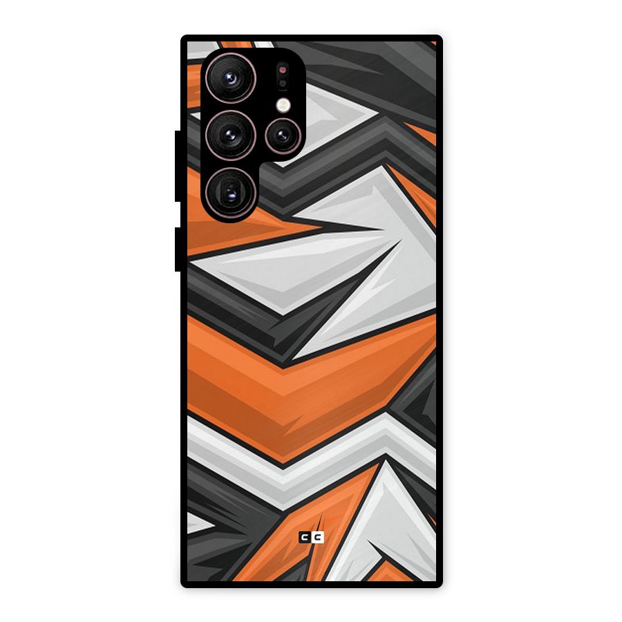 Abstract Comic Metal Back Case for Galaxy S22 Ultra 5G