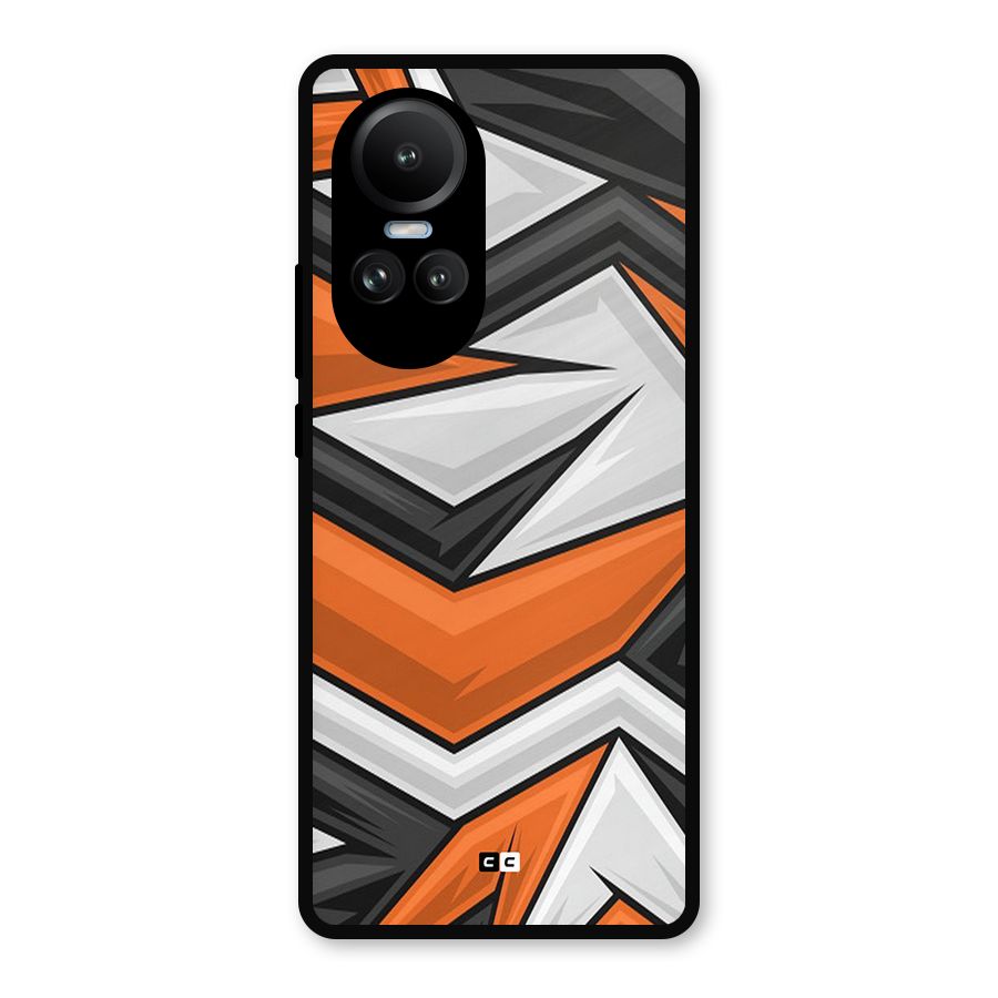 Abstract Comic Metal Back Case for Oppo Reno10 Pro