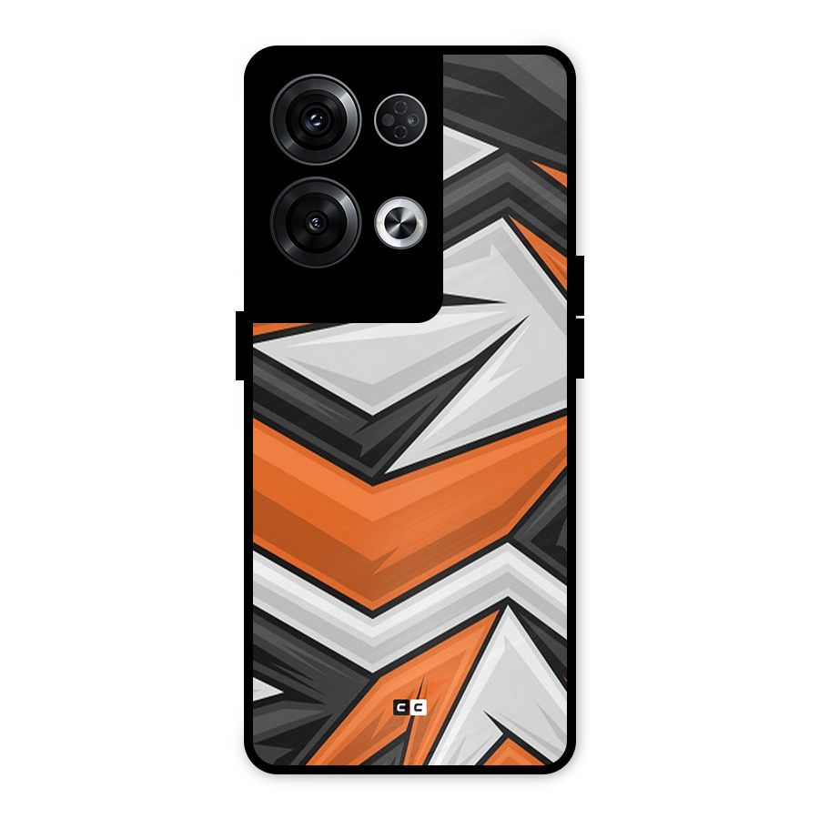 Abstract Comic Metal Back Case for Oppo Reno8 Pro 5G