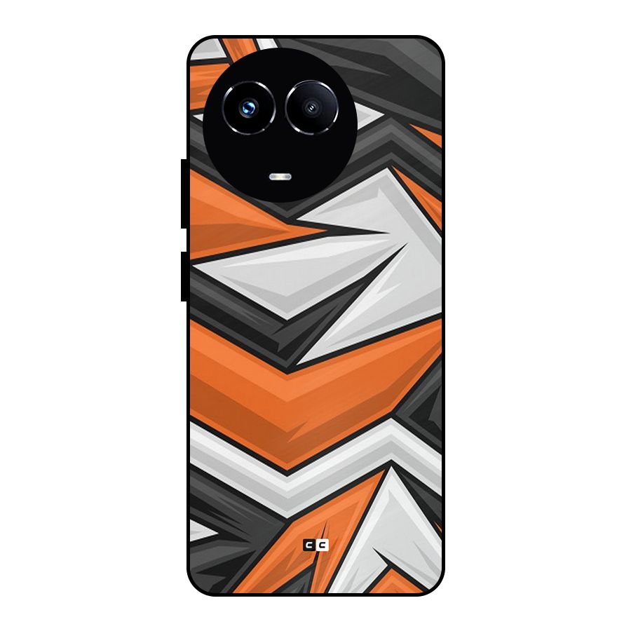 Abstract Comic Metal Back Case for Realme 11 5G