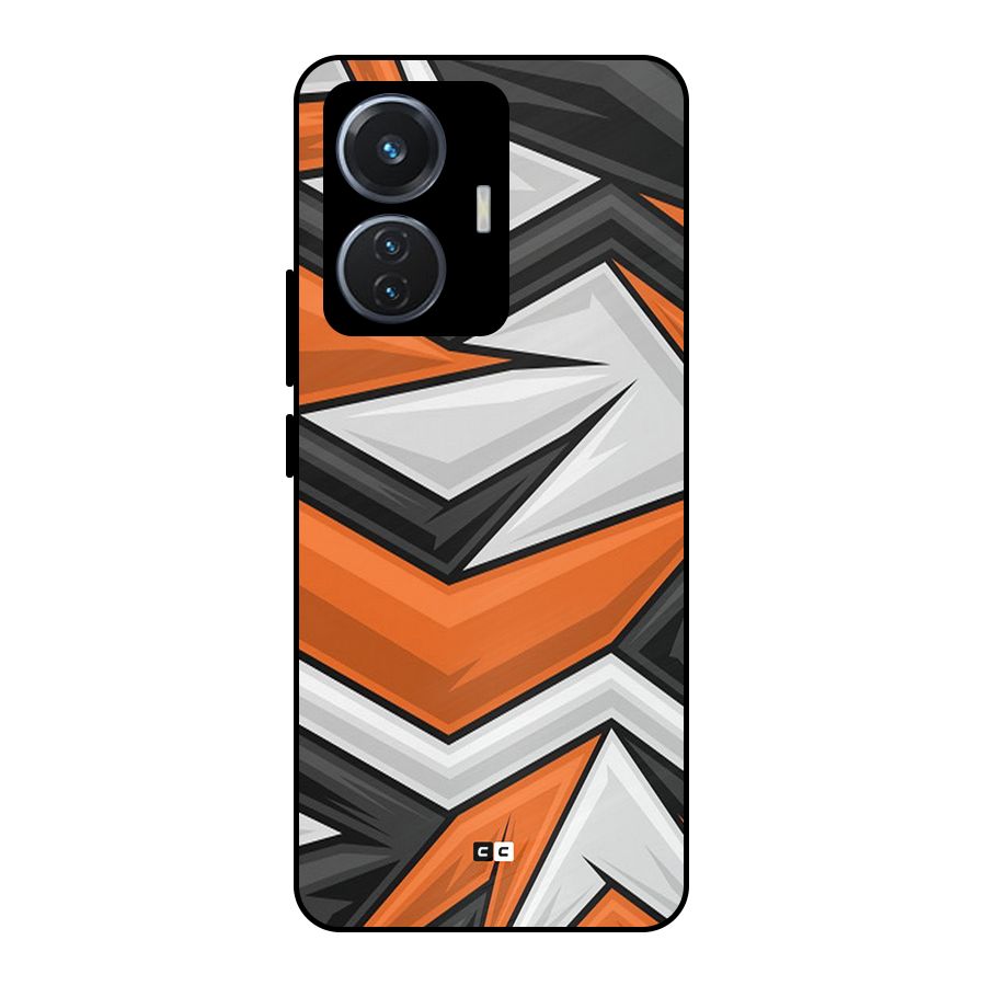 Abstract Comic Metal Back Case for Vivo T1 44W