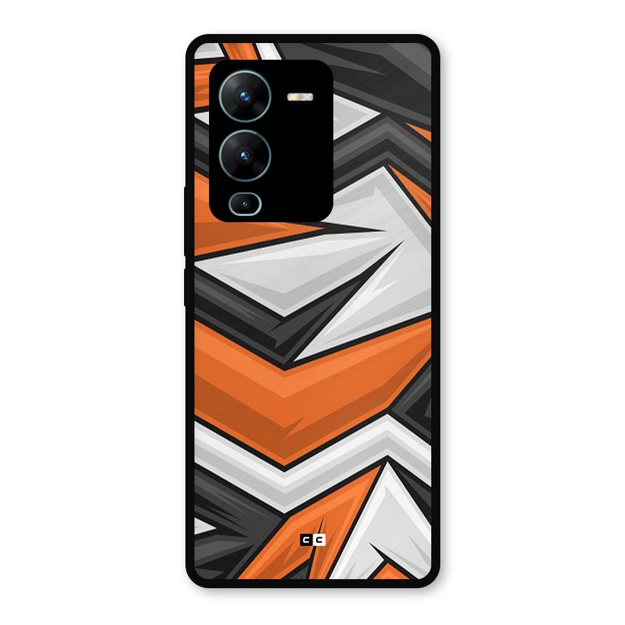 Abstract Comic Metal Back Case for Vivo V25 Pro