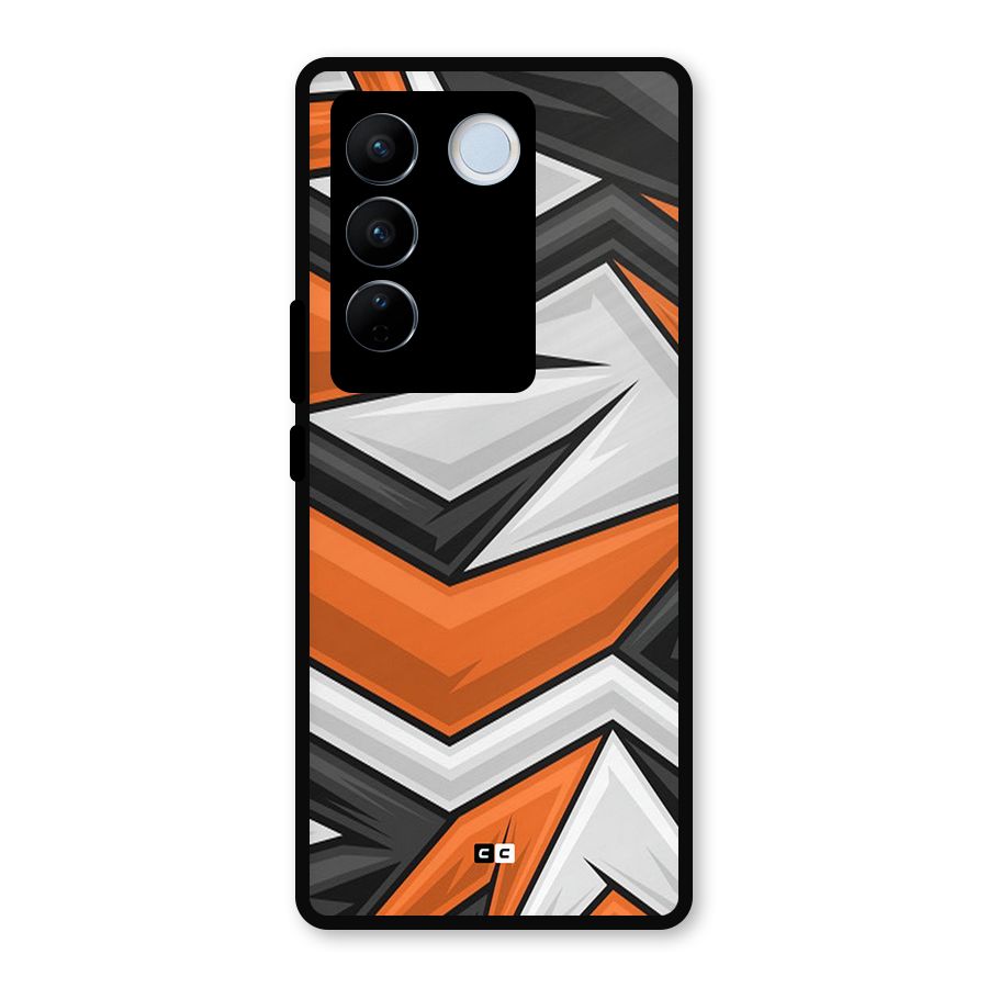Abstract Comic Metal Back Case for Vivo V27