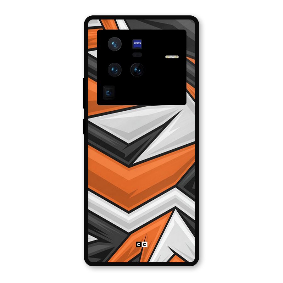 Abstract Comic Metal Back Case for Vivo X80 Pro