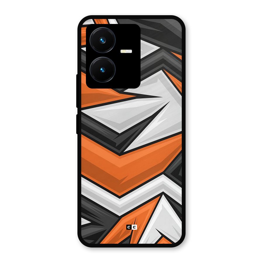Abstract Comic Metal Back Case for Vivo Y22