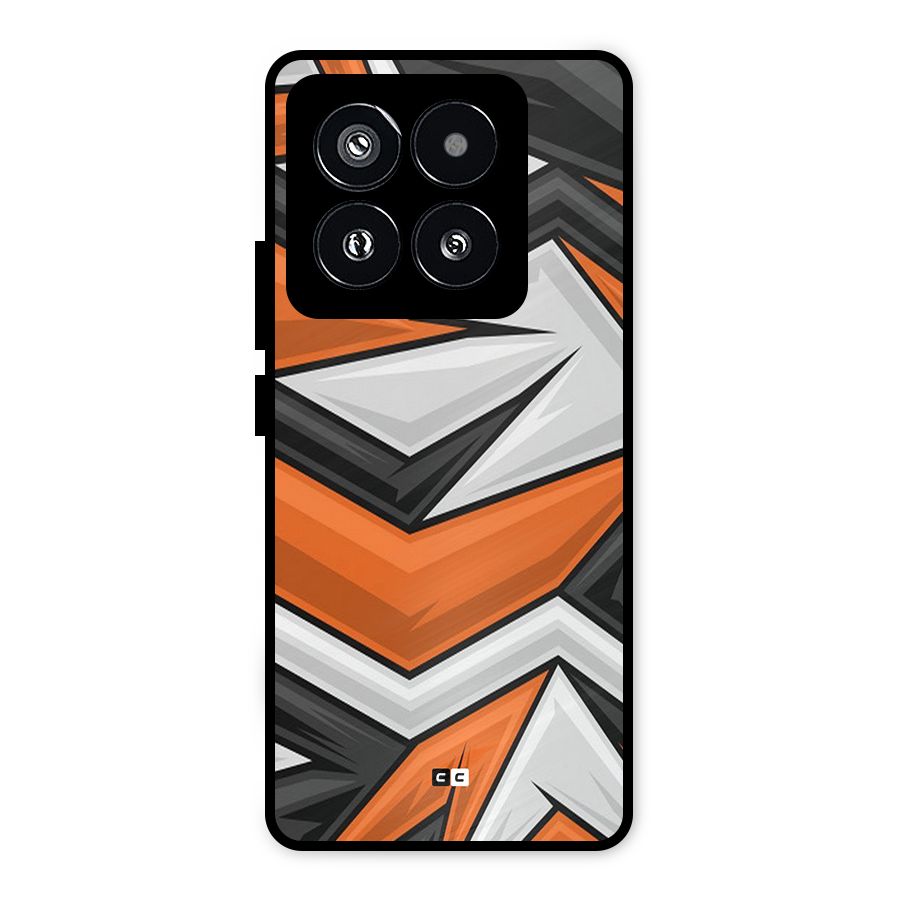 Abstract Comic Metal Back Case for Xiaomi 14 Pro