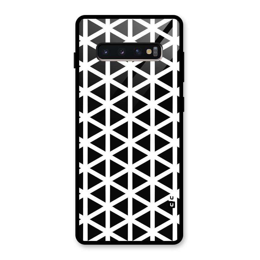 Abstract Geometry Maze Glass Back Case for Galaxy S10 Plus