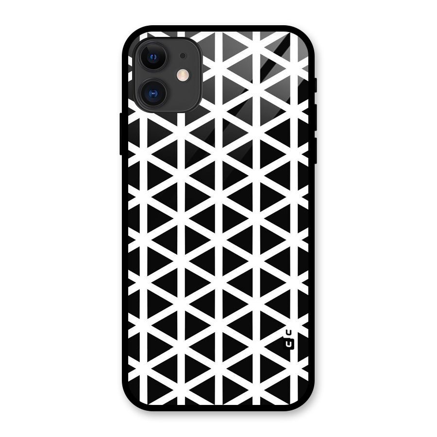 Abstract Geometry Maze Glass Back Case for iPhone 11
