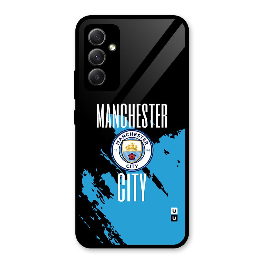 Abstract Manchester Glass Back Case for Galaxy A34