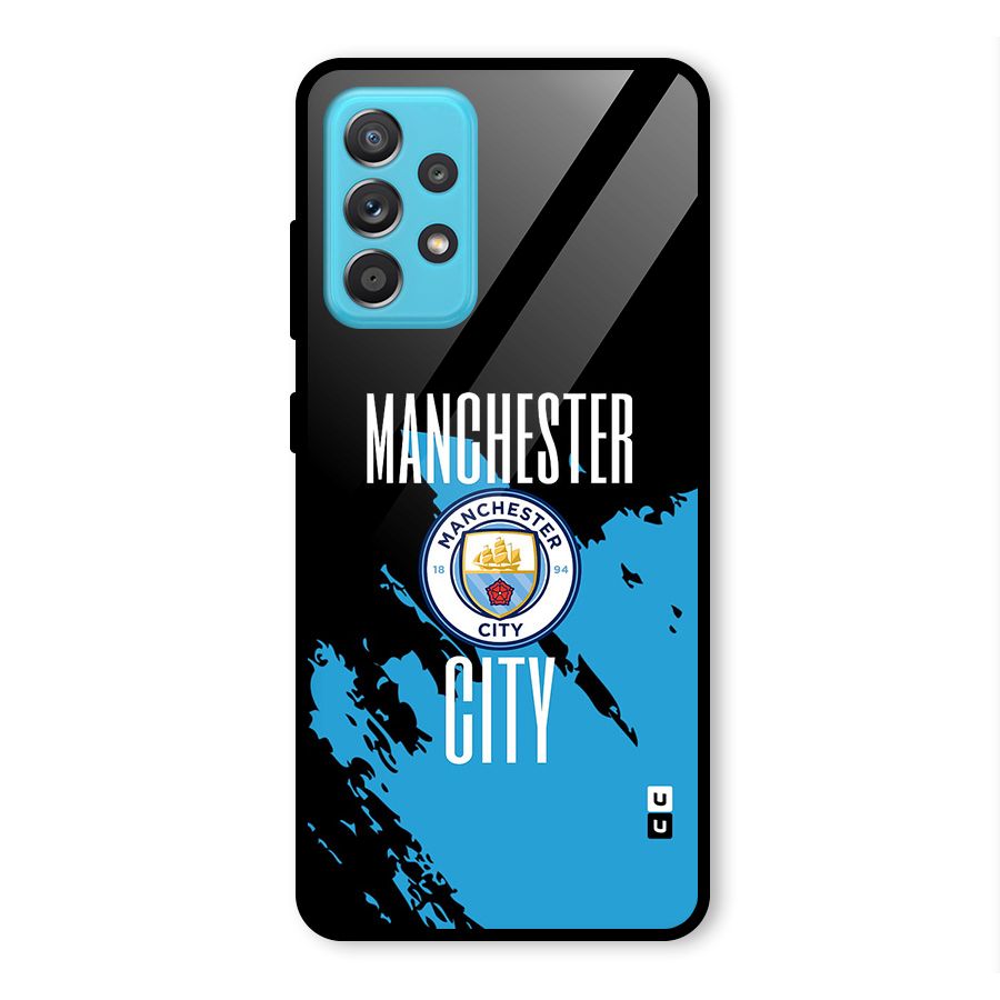 Abstract Manchester Glass Back Case for Galaxy A52