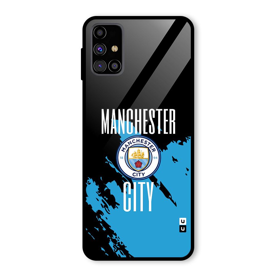 Abstract Manchester Glass Back Case for Galaxy M31s