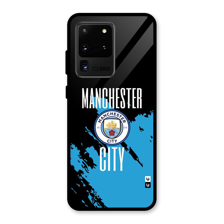 Abstract Manchester Glass Back Case for Galaxy S20 Ultra