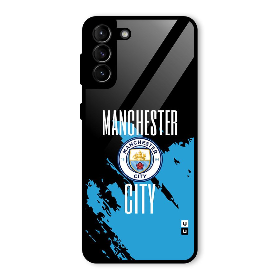 Abstract Manchester Glass Back Case for Galaxy S21 Plus