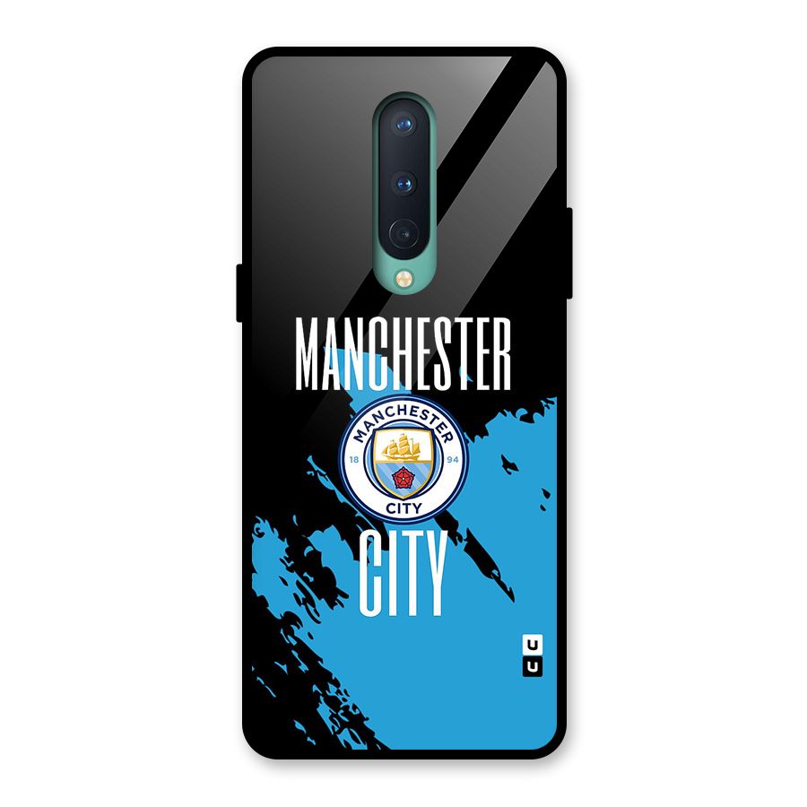 Abstract Manchester Glass Back Case for OnePlus 8