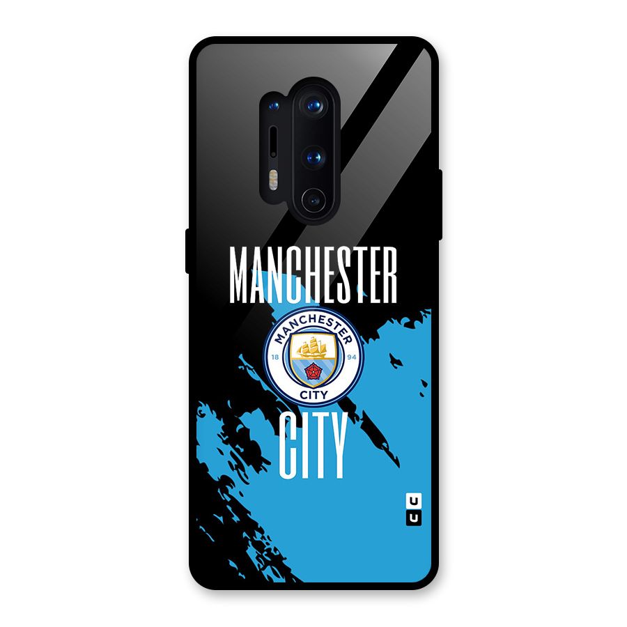 Abstract Manchester Glass Back Case for OnePlus 8 Pro