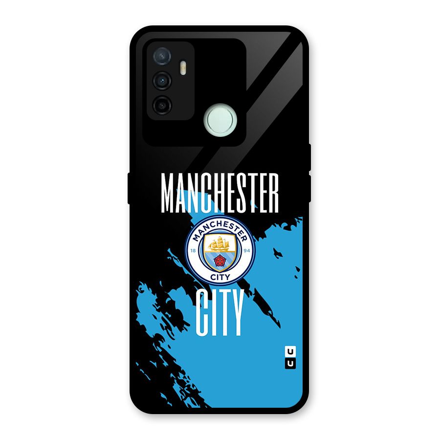 Abstract Manchester Glass Back Case for Oppo A53