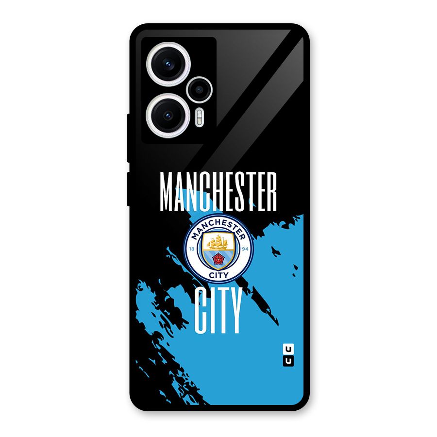 Abstract Manchester Glass Back Case for Poco F5