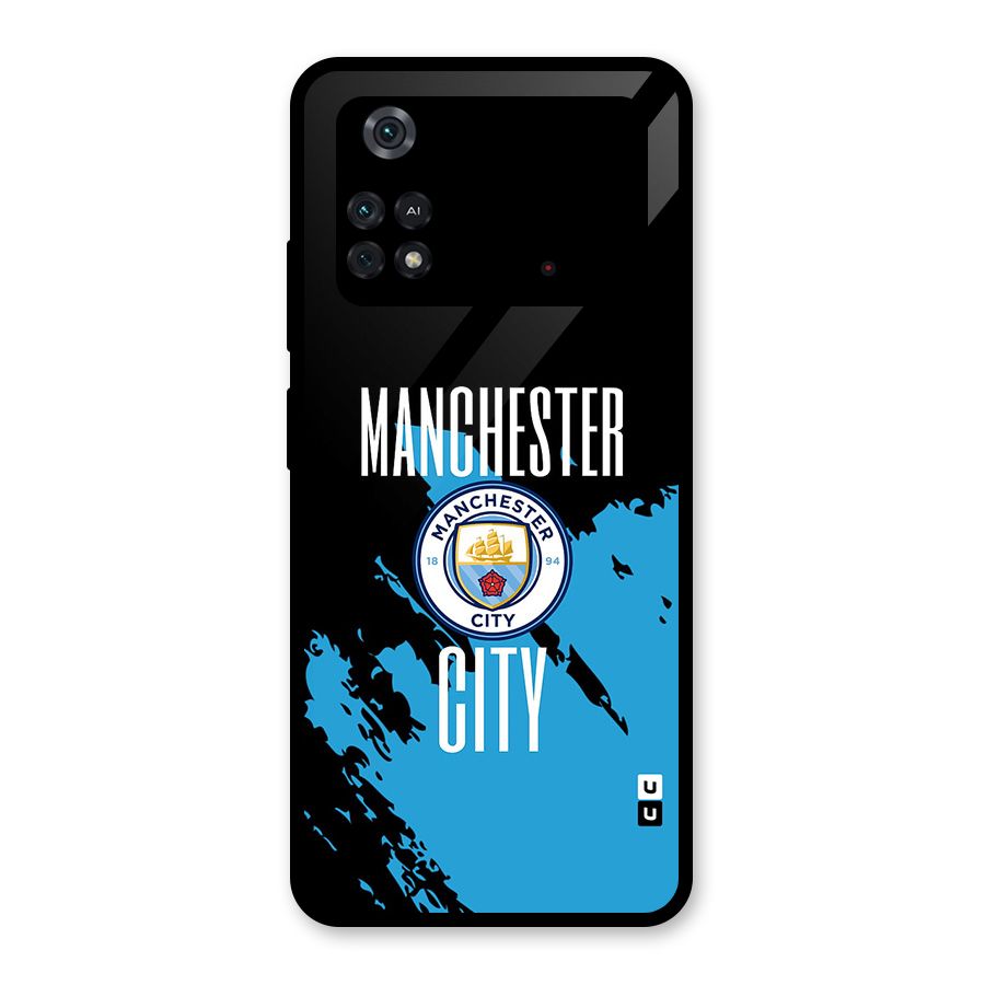 Abstract Manchester Glass Back Case for Poco M4 Pro 4G