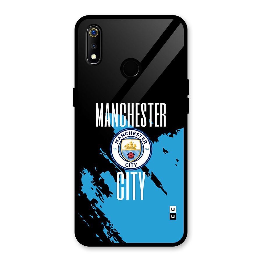 Abstract Manchester Glass Back Case for Realme 3i